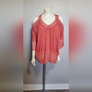 Buckle Cold Shoulder Top